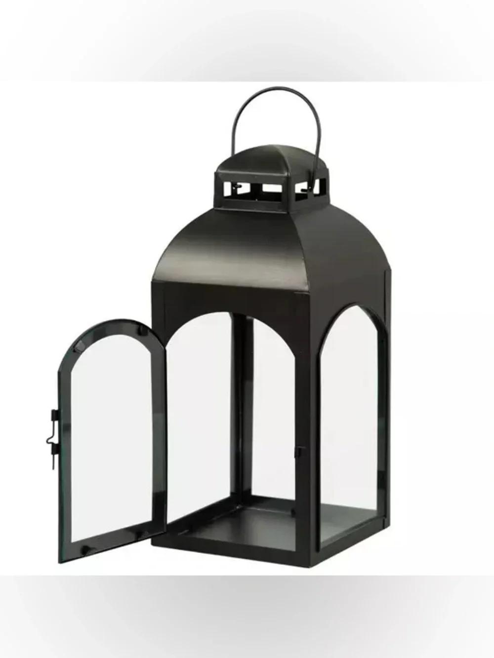 Black Arch Metal Lantern